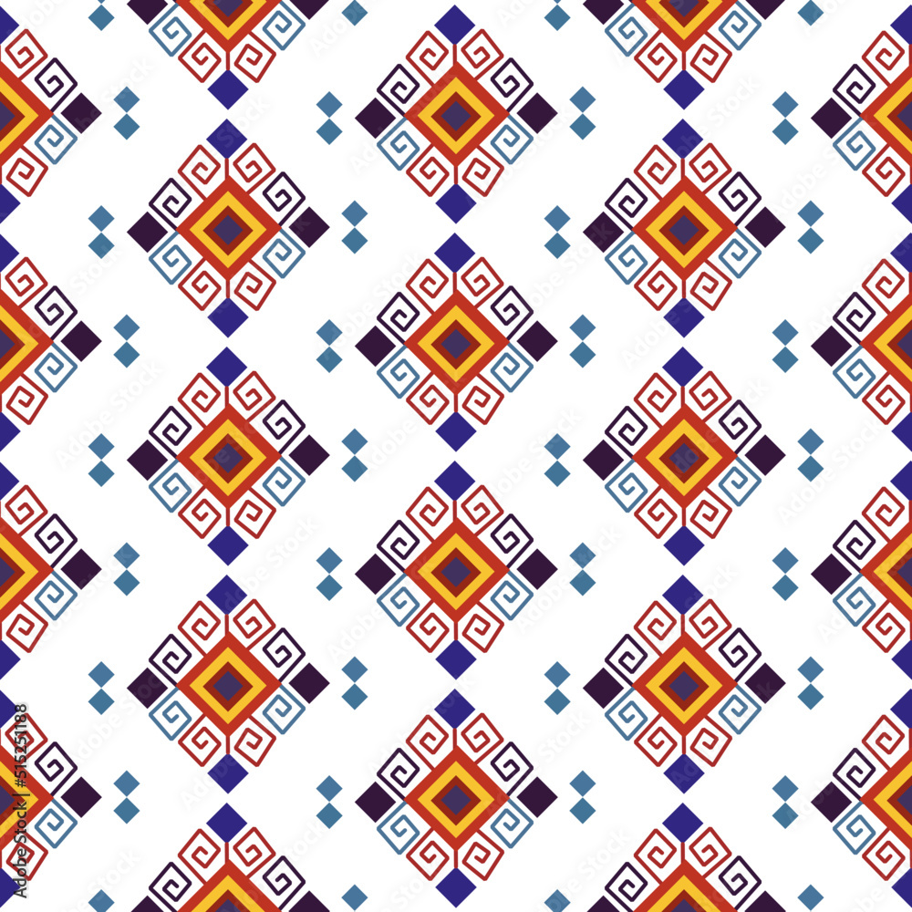 Colorful folk pattern with geometric figures and lines. Mexican texture. Magenta mexican texture. Seamless geometric pattern with shapes.