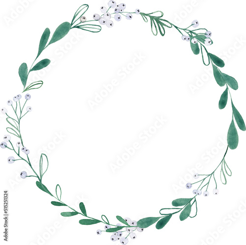 round wreath winter foliage green xmas christmas decoration