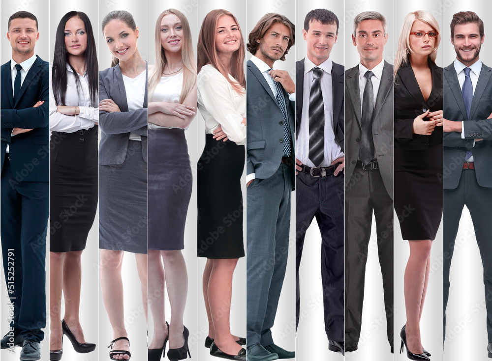 Obraz premium in full growth. modern successful business people.