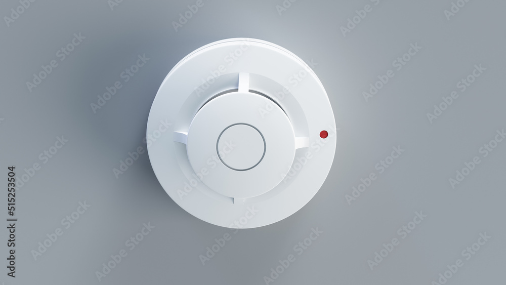 Fire and flame detector, 3D rendering isolated on white background Fire and flame detector, 3D rendering isolated on white background