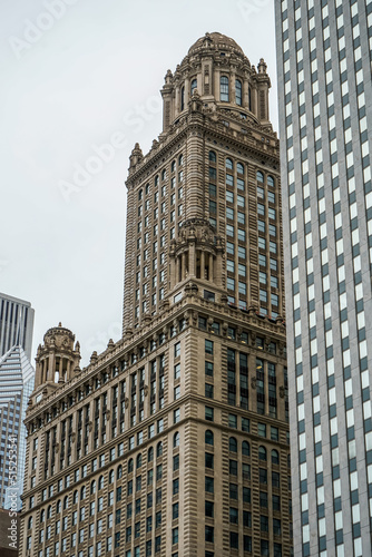 Chicago, Illinois, USA, July 1, 2022.  Architecture of downtown Chicago.