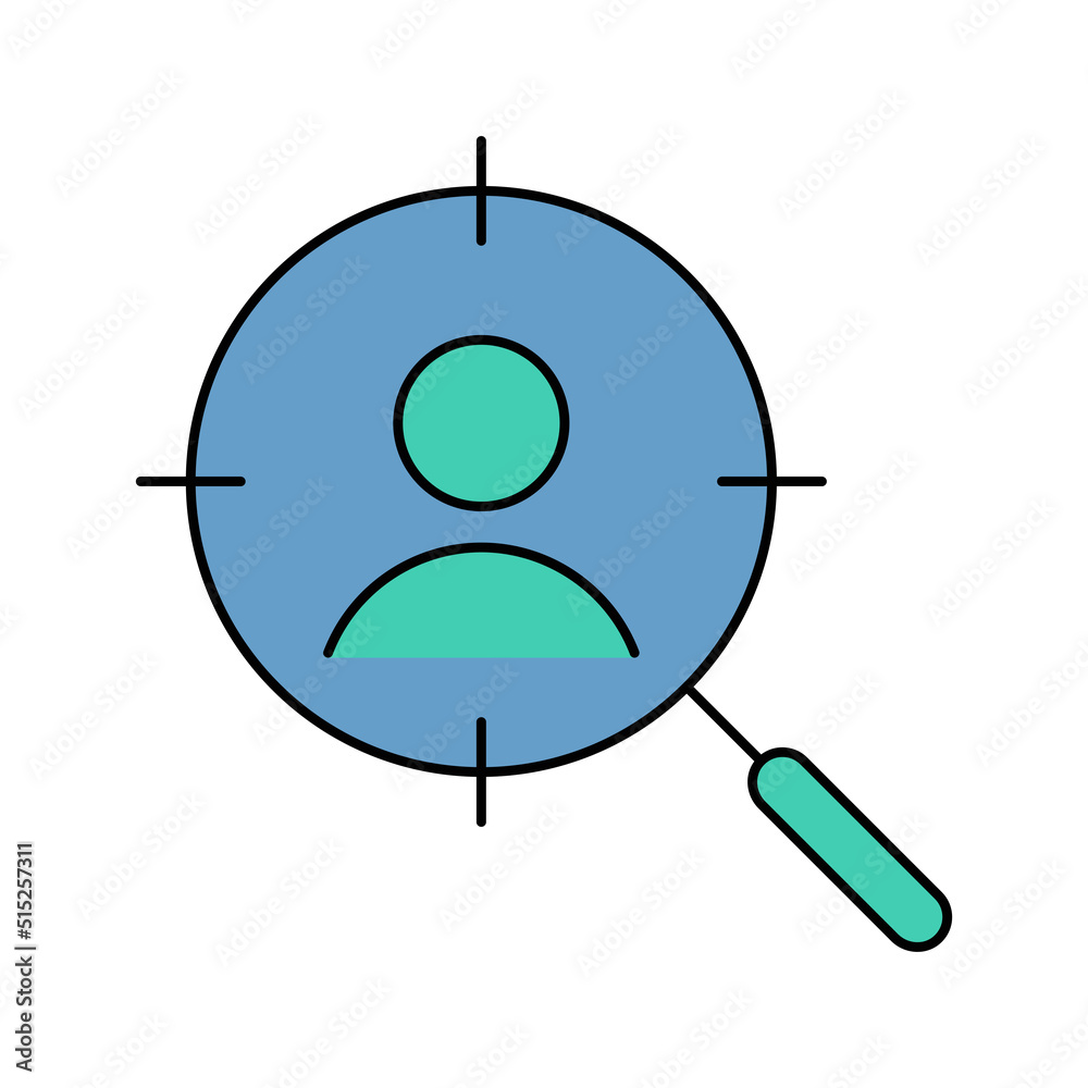 Target human resource search icon Target human resource search icon