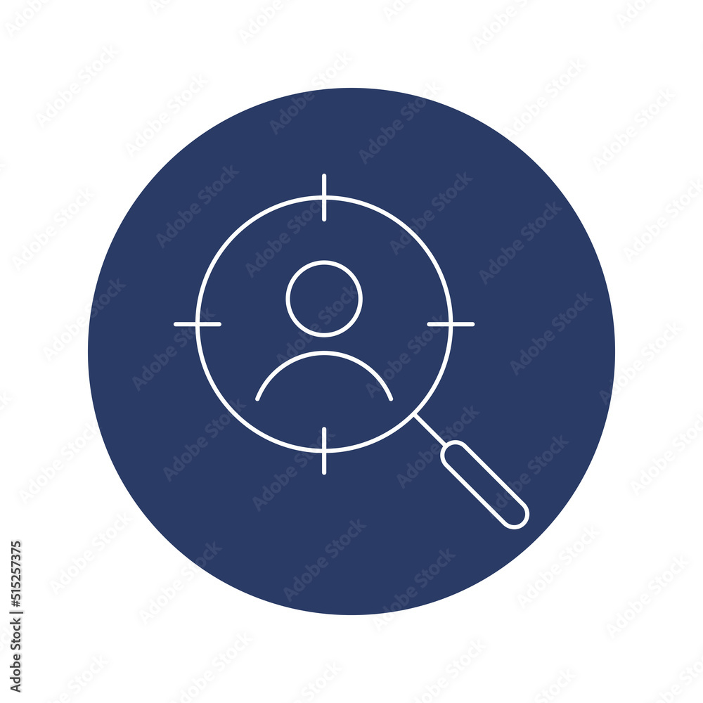 Target human resource search icon Target human resource search icon