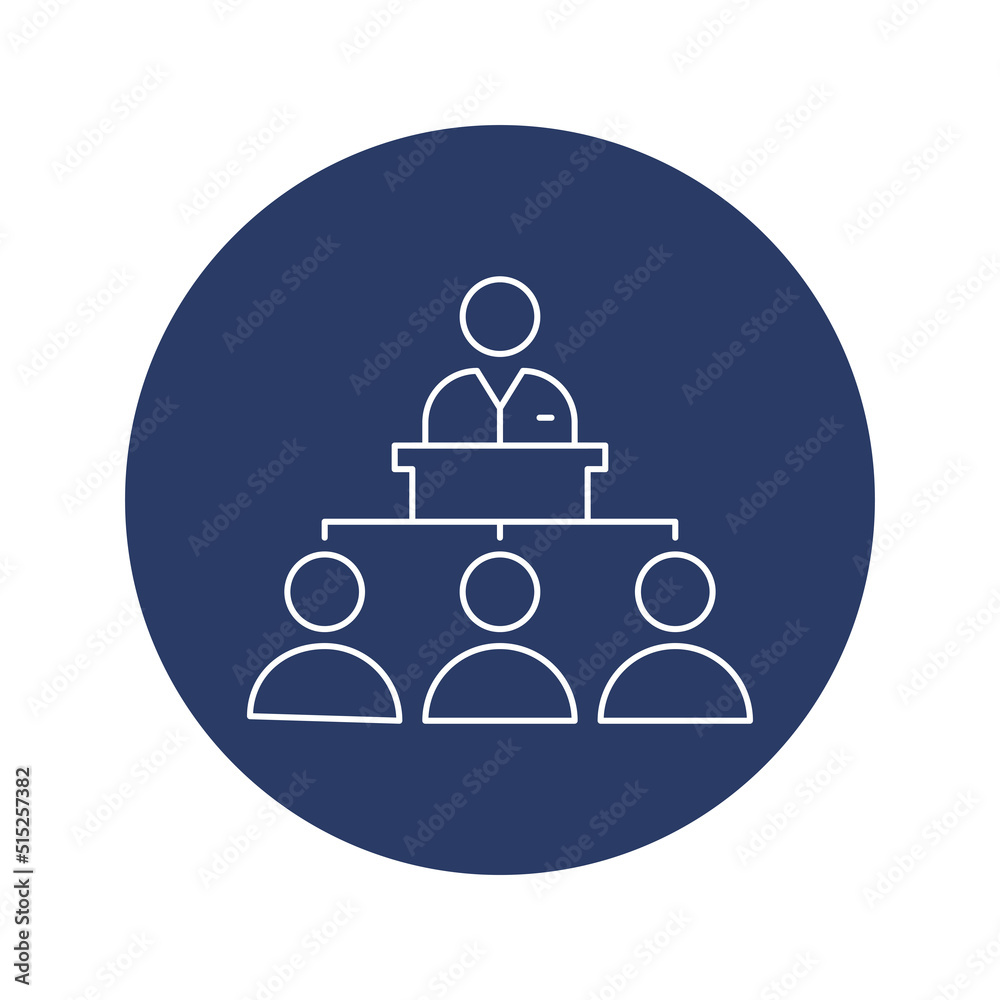 Fototapeta premium Human resource training icon