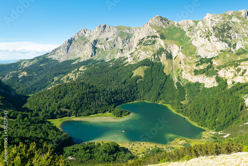 Trnovacko lake in the mountains captured in Montenegro