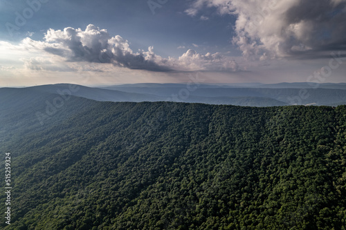 Green Mountains and Dramatic Clouds