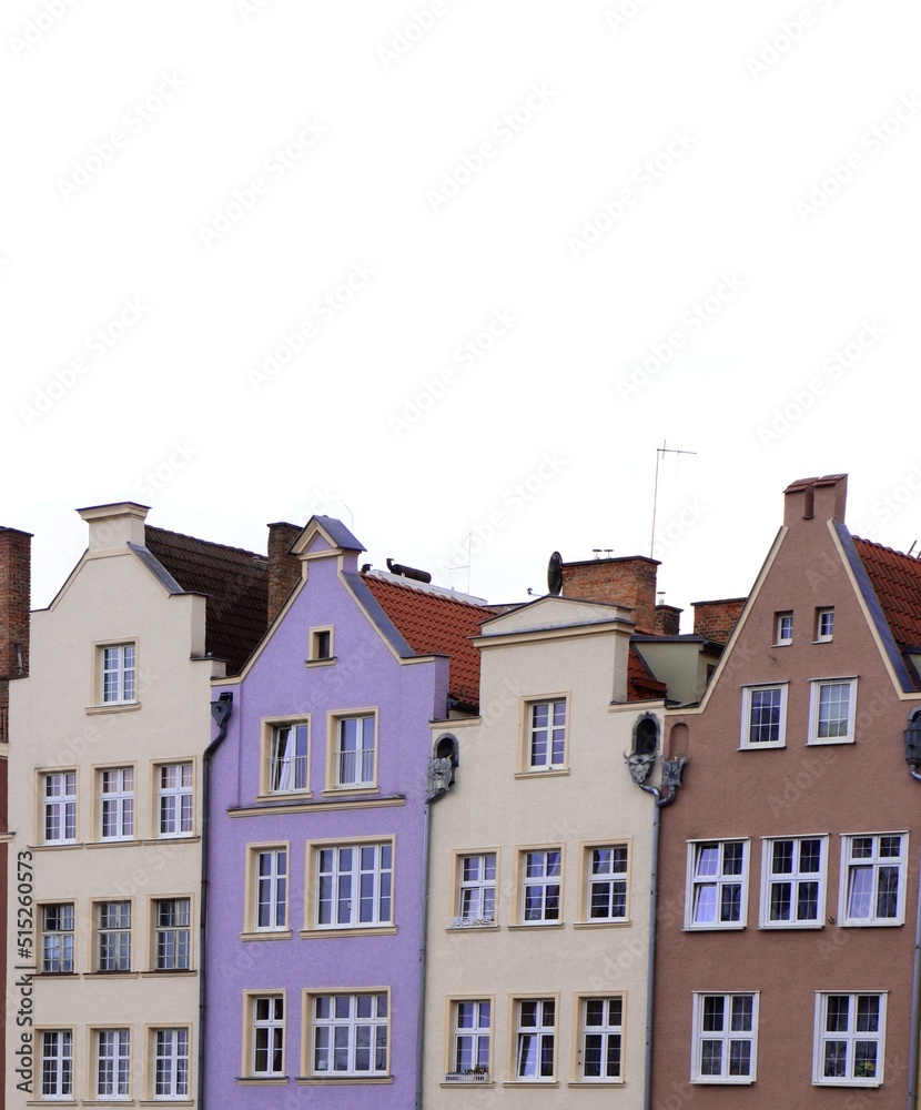 Colourful houses, architecture, the street.