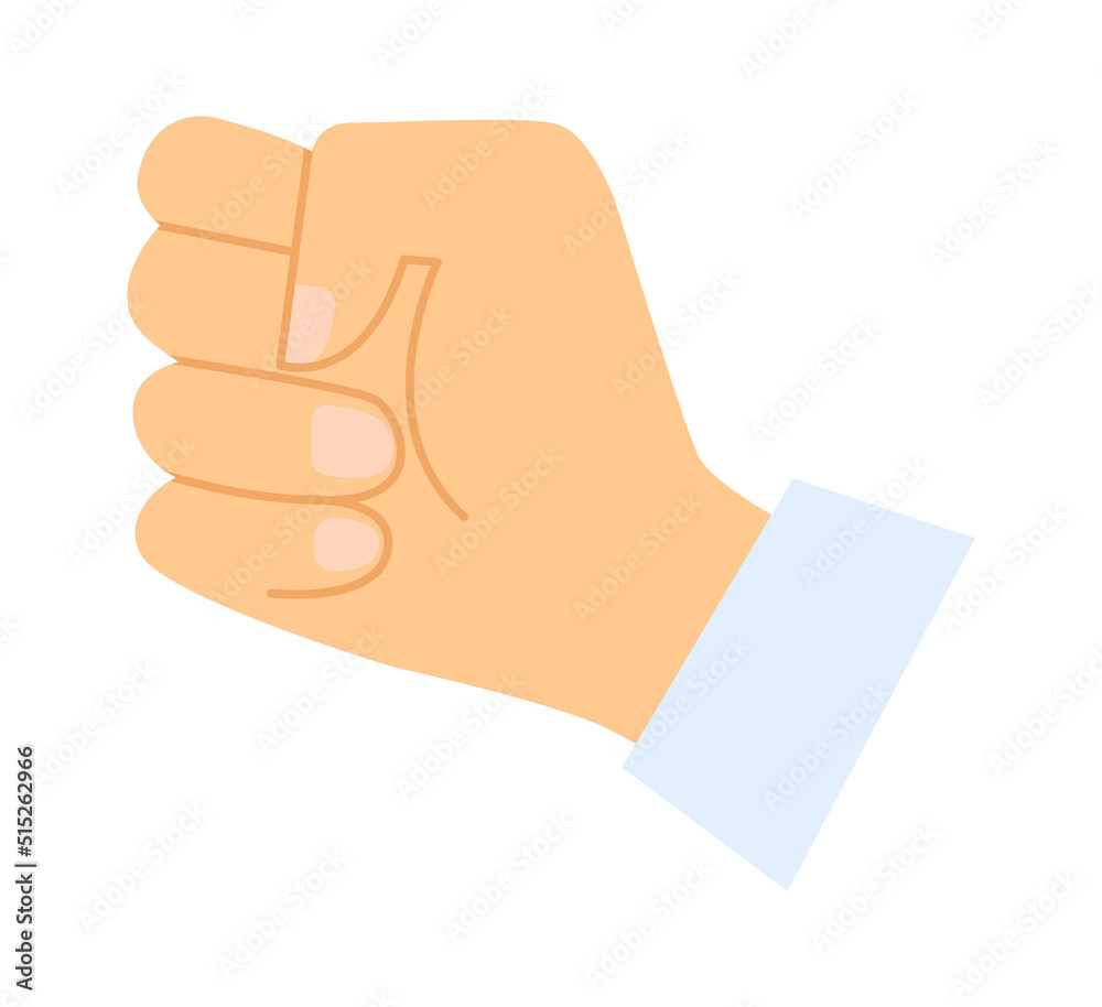 Hand folded into a fist. Vector illustration Hand folded into a fist. Vector illustration