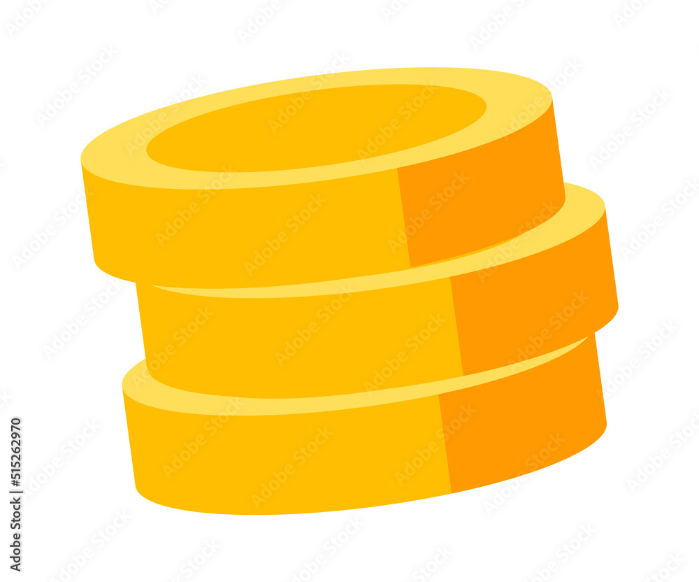 Golden coins money. Vector illustration Golden coins money. Vector illustration