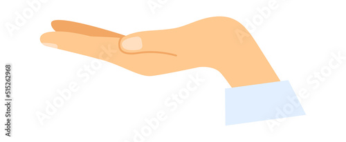 Begging hand icon. Vector illustration