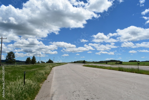 Rural highway in the countryside of Wyoming