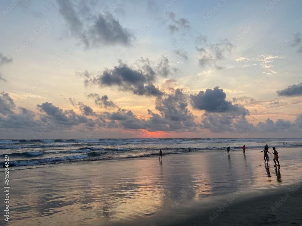 atardecer en la playa