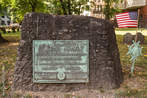 Grave of Samuel Adams in the Granary Burying Ground, Boston, Massachusetts photo