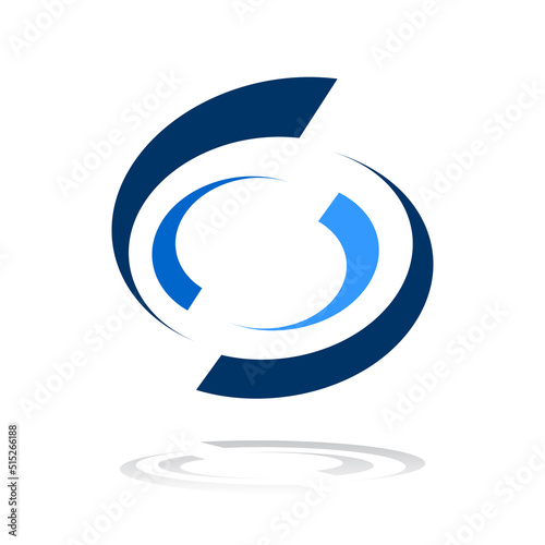 Abstract Blue Rotation Motion Icon. Element for Design.