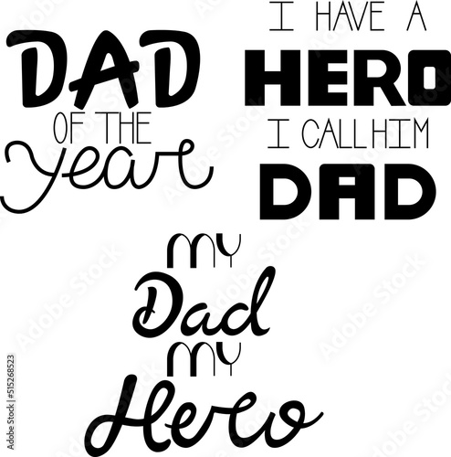 Fathers Day lettering phrases