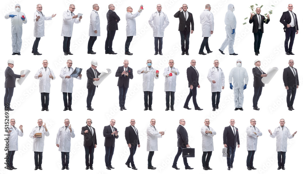 collage of a man in full growth displaying many professions and position collage of a man in full growth displaying many professions and position