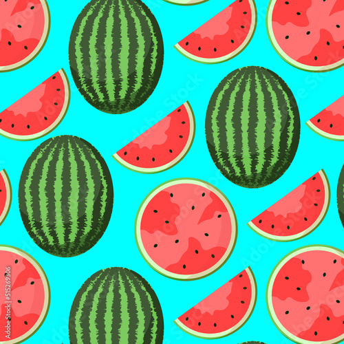 seamless pattern with watermelon