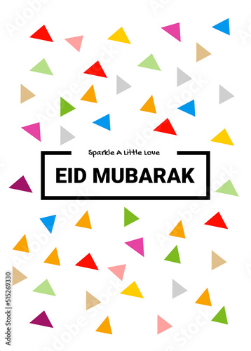 Eid Mubarak Greetings Card Islamic Design Translation: Blessed Eid