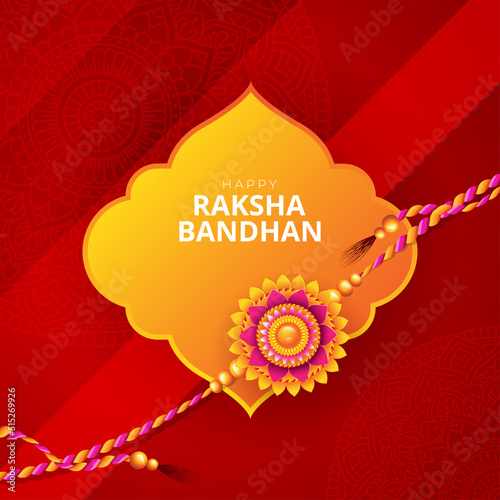 Raksha Bandhan Greeting Background Design Template Illustration