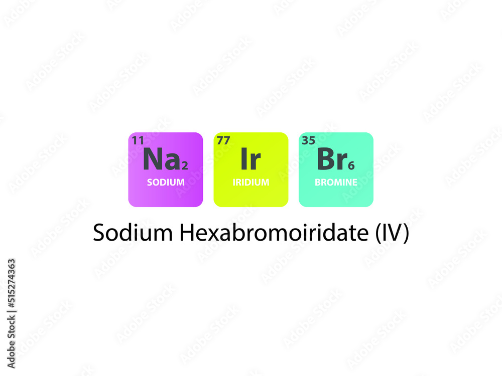 Na2IrBr6 Sodium Hexabromoiridate (IV) molecule. Simple molecular