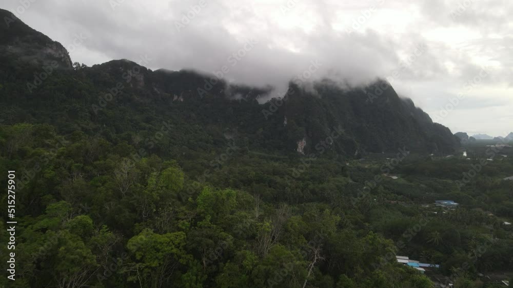 The aerial views of Phang Nga Province and Phang Nga Bay in Thailand The aerial views of Phang Nga Province and Phang Nga Bay in Thailand