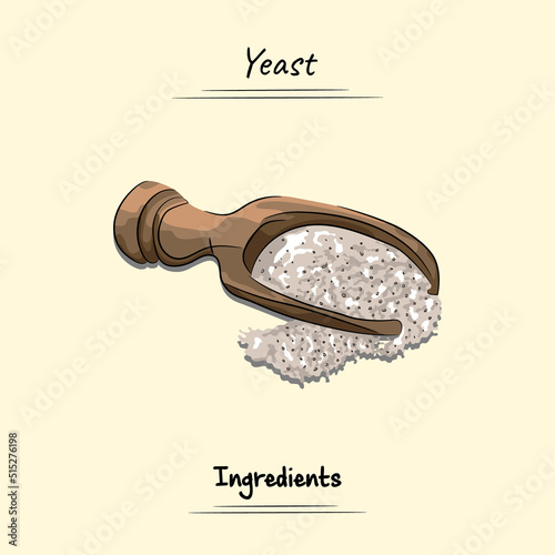 Yeast Illustration Sketch And Vector Style. Good to use for restaurant menu, Food recipe book and food ingredients content.