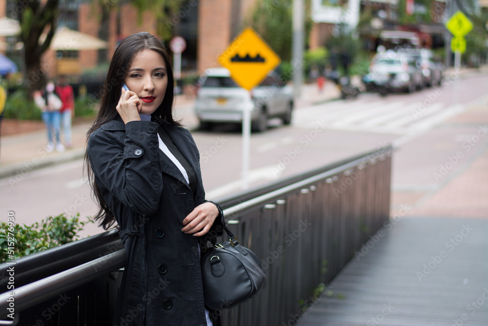 Business woman talking on phone Business woman talking on phone