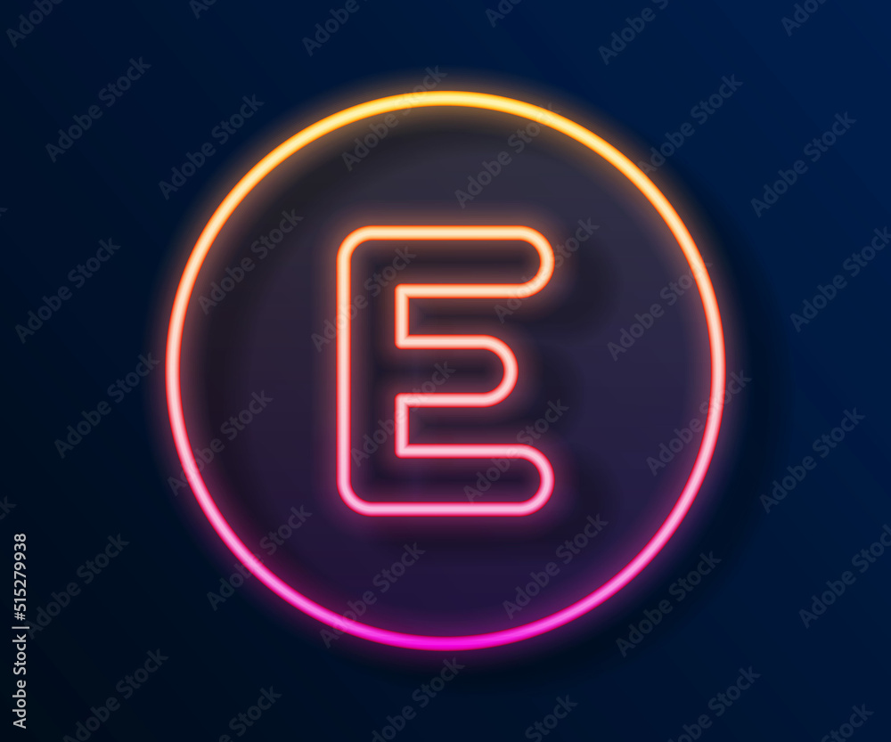 Glowing neon line Compass west icon isolated on black background. Windrose navigation symbol. Wind rose sign. Vector Glowing neon line Compass west icon isolated on black background. Windrose navigation symbol. Wind rose sign. Vector