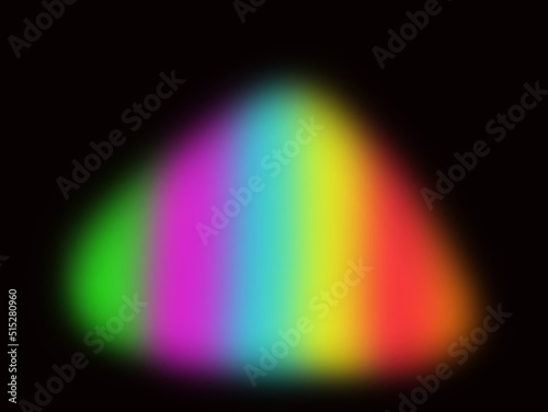 Abstract triangular rainbow on black background