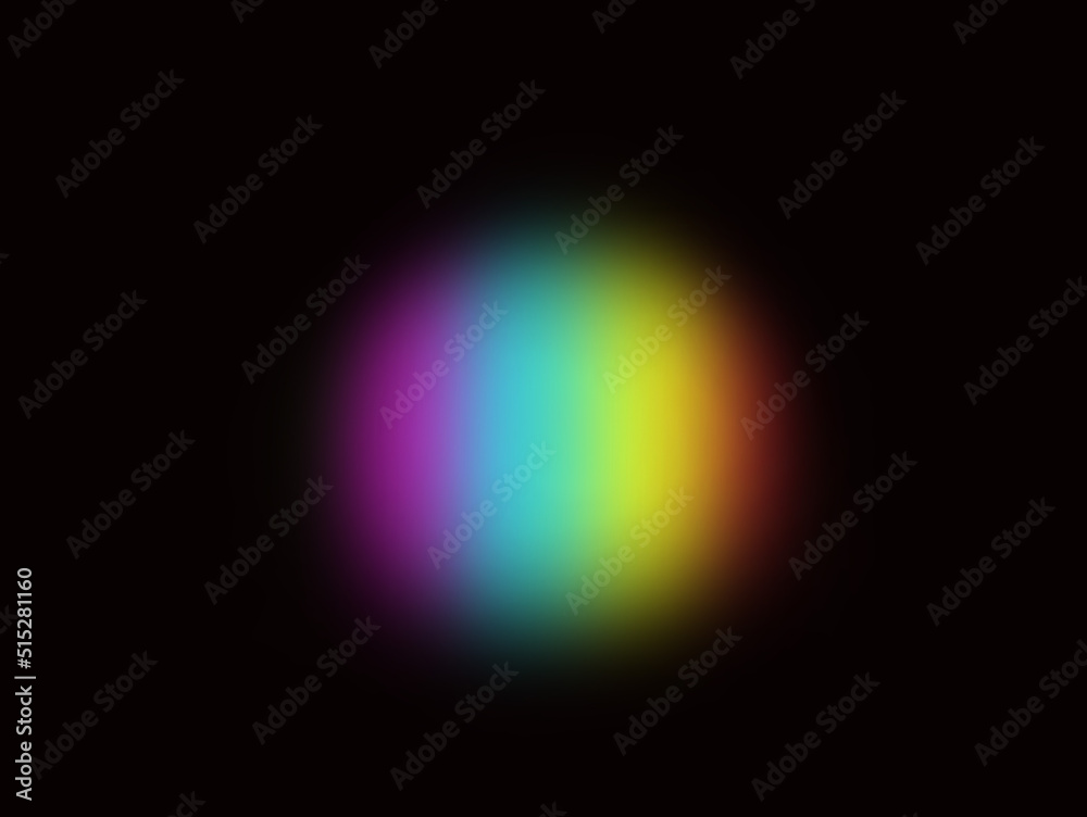 Abstract blurred rainbow circle on black background Abstract blurred rainbow circle on black background