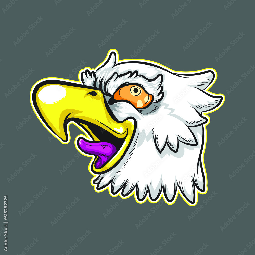 Sticker Eagle head. 