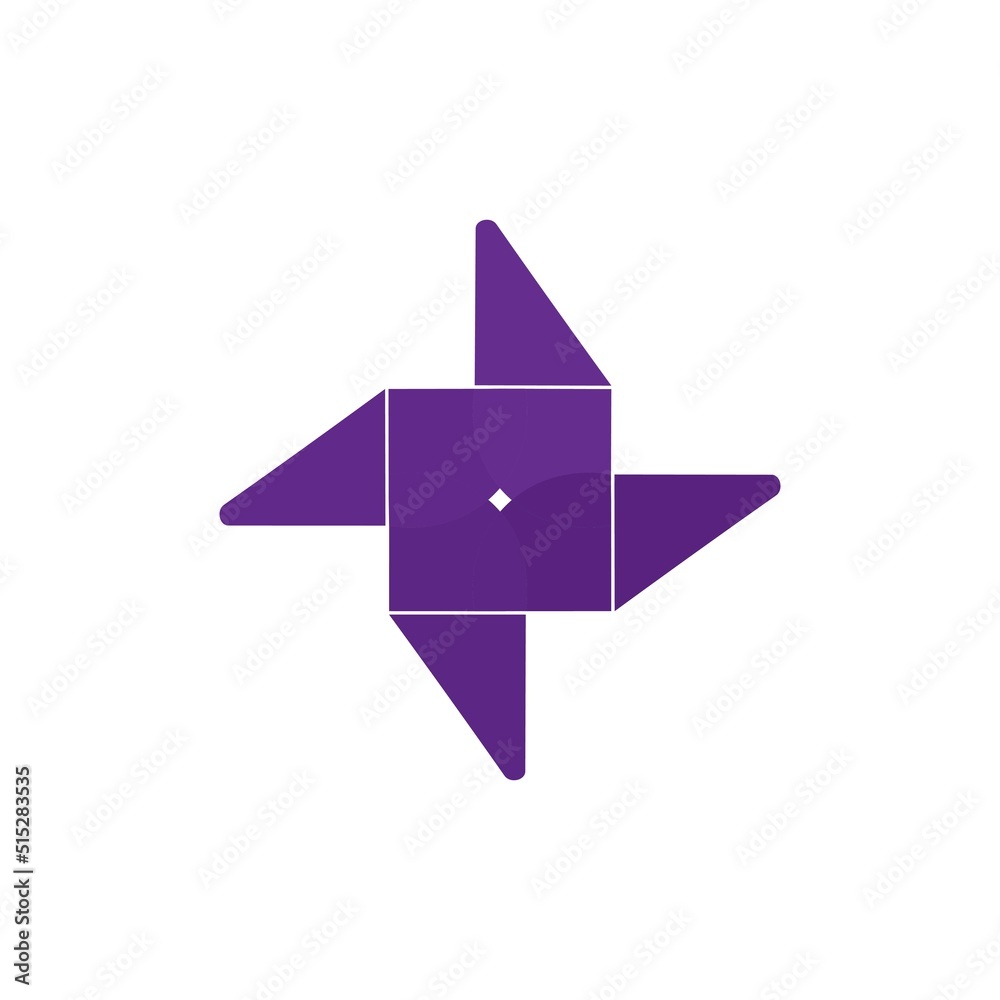 Pinwheel vector icon template Pinwheel vector icon template