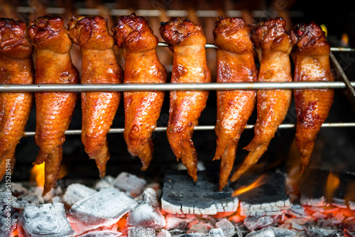 Photography Grilled Chicken Wings Street Food