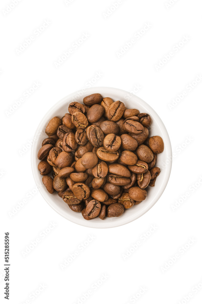 Coffee beans isolated on white background