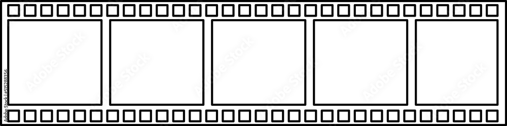 Film strip sign simple icon on background line art.eps