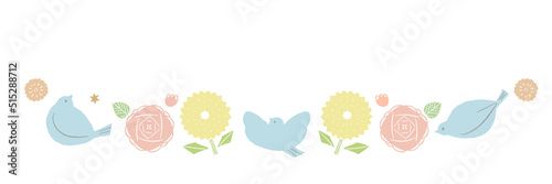 Flower Birds [ line color ]