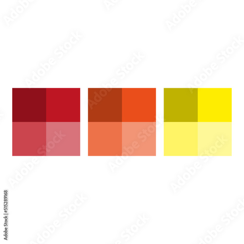 Retro red yellow squares palette. Geometric background. Vector illustration. stock image. 