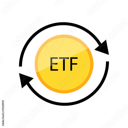 Etf chart. Financial investment trade. Financial concept. Stock trading concept. Vector illustration. stock image. 