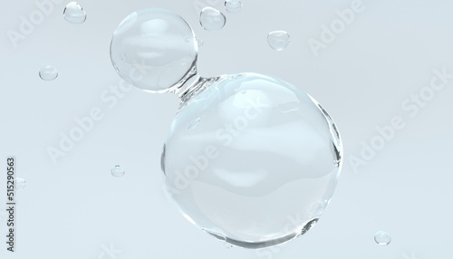 Real transparent water drips. Pure Cosmetics Product. Moisturizer Skin Care. Cosmetic essence, liquid bubbles, molecules of liquid bubbles on the background.