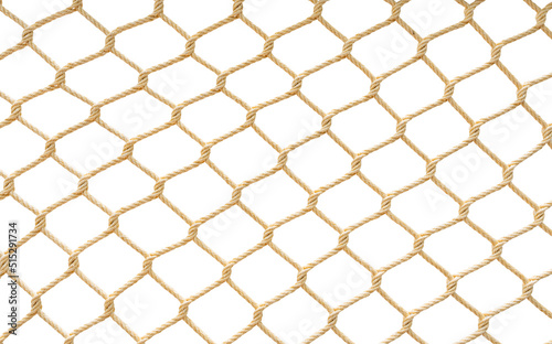 Rope net  Fishnet isolated on white background include clipping path.