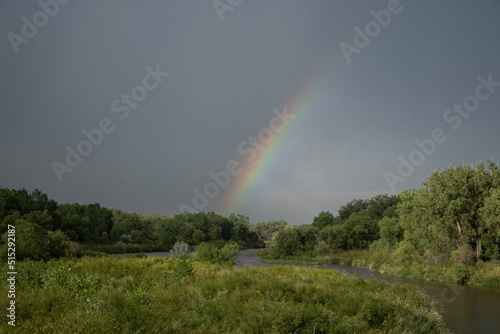 rainbow over the river