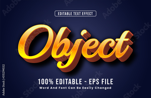 Editable Text Effects Object Words and fonts can be changed