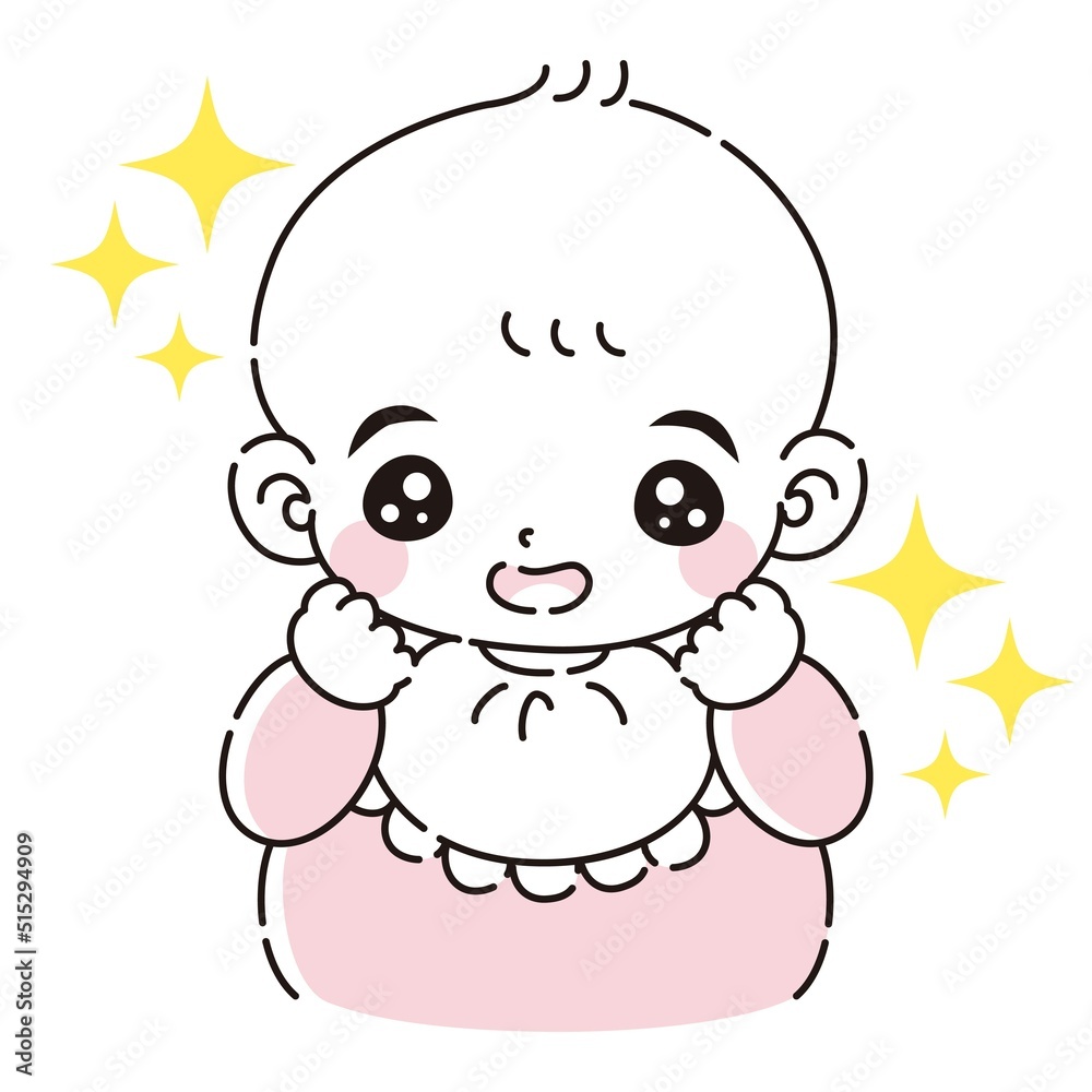 笑顔の赤ちゃんのイラスト 笑顔の赤ちゃんのイラスト