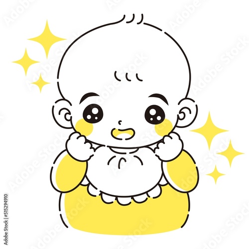 笑顔の赤ちゃんのイラスト