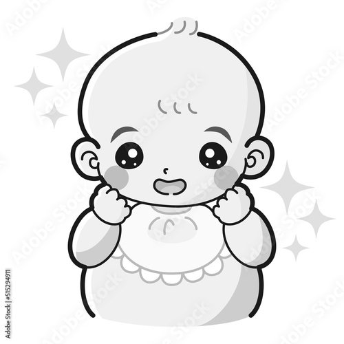 笑顔の赤ちゃんのイラスト