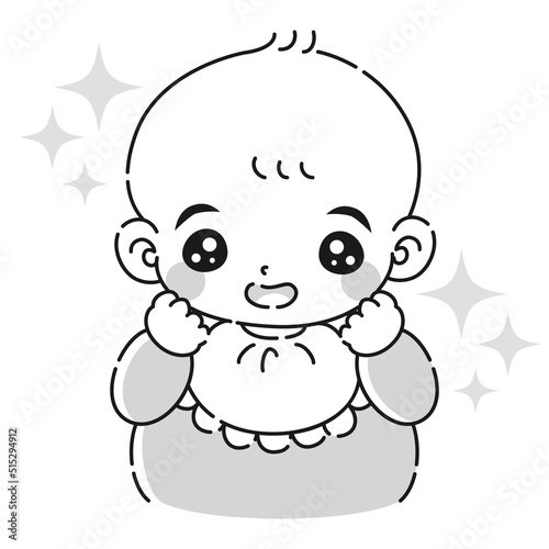 笑顔の赤ちゃんのイラスト