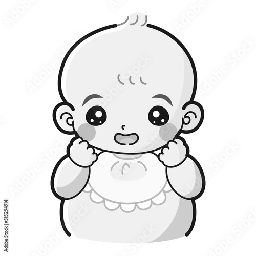 笑顔の赤ちゃんのイラスト
