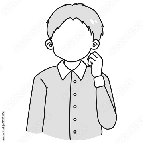 ガッツポーズをする男性のイラスト