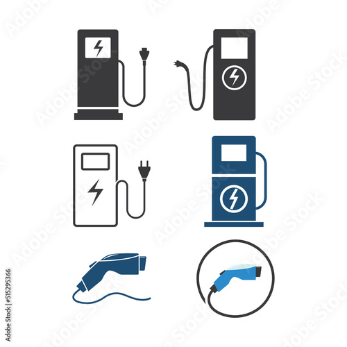 Electrical charging station icon