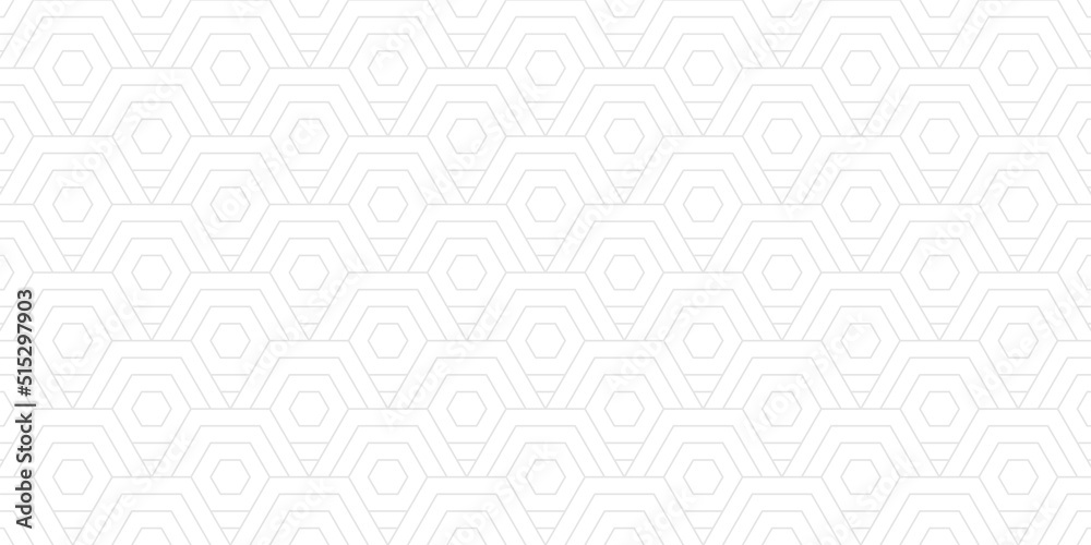 white abstract background with  hexagon pattern style and seamless concept